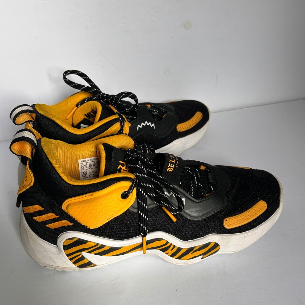 Adidas DON Issue 3 Bel-Air Athletics Mens Basketball Shoes Black Gold GZ5528 9.5